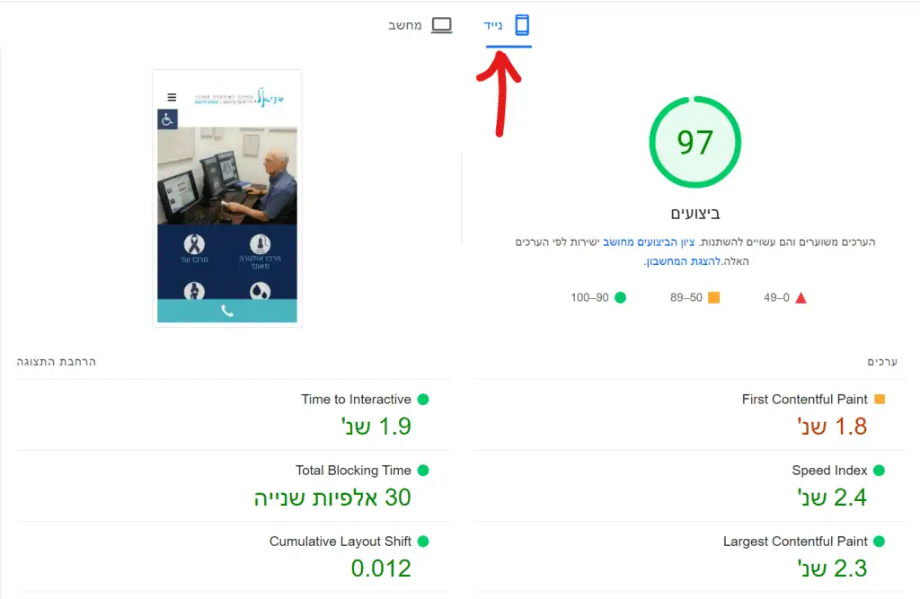 ציון 90+ במובייל ב-PageSpeed Insights - הכלי המושלם לבדיקת מהירות אתר